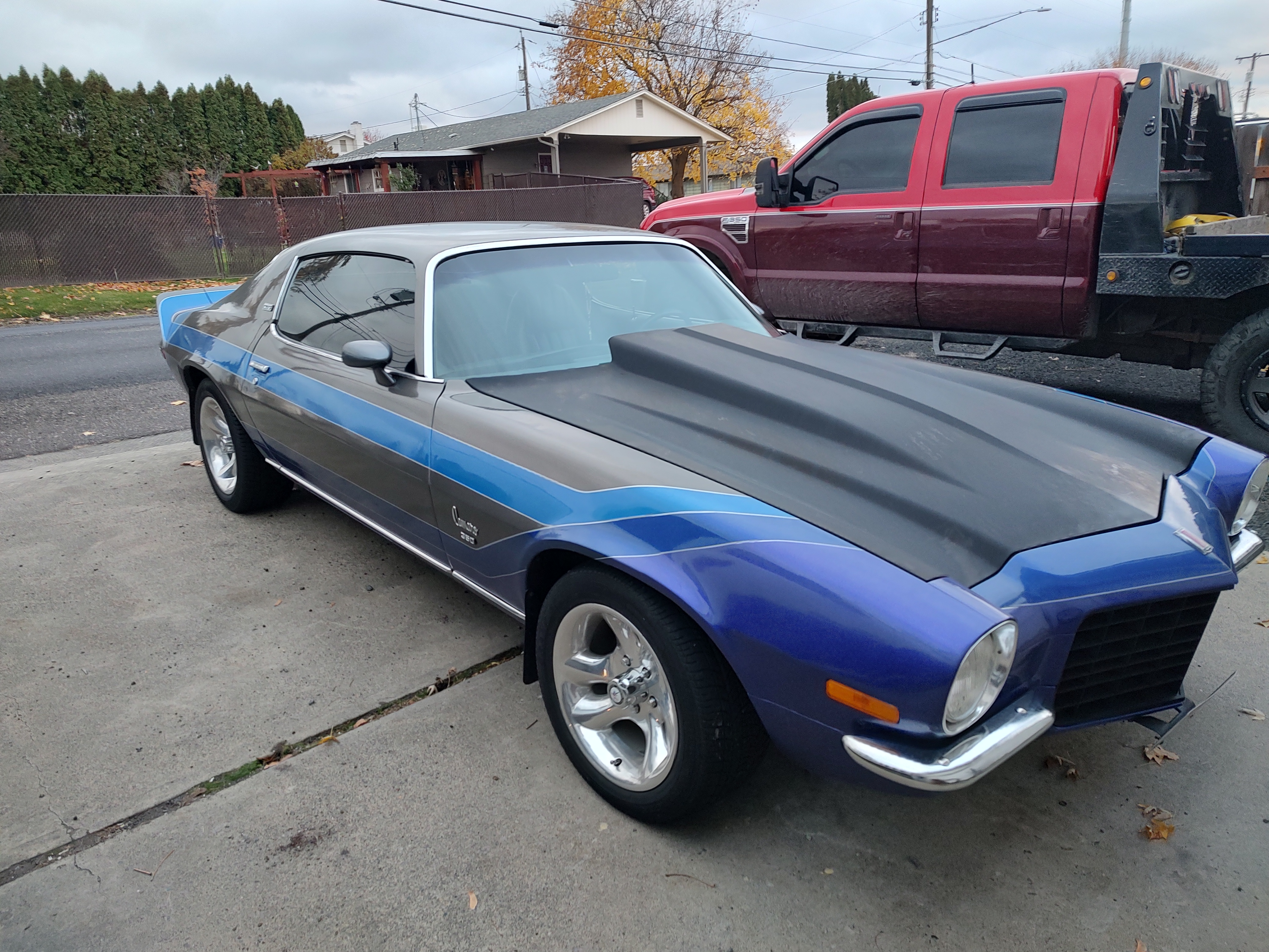 Before — original blue paint