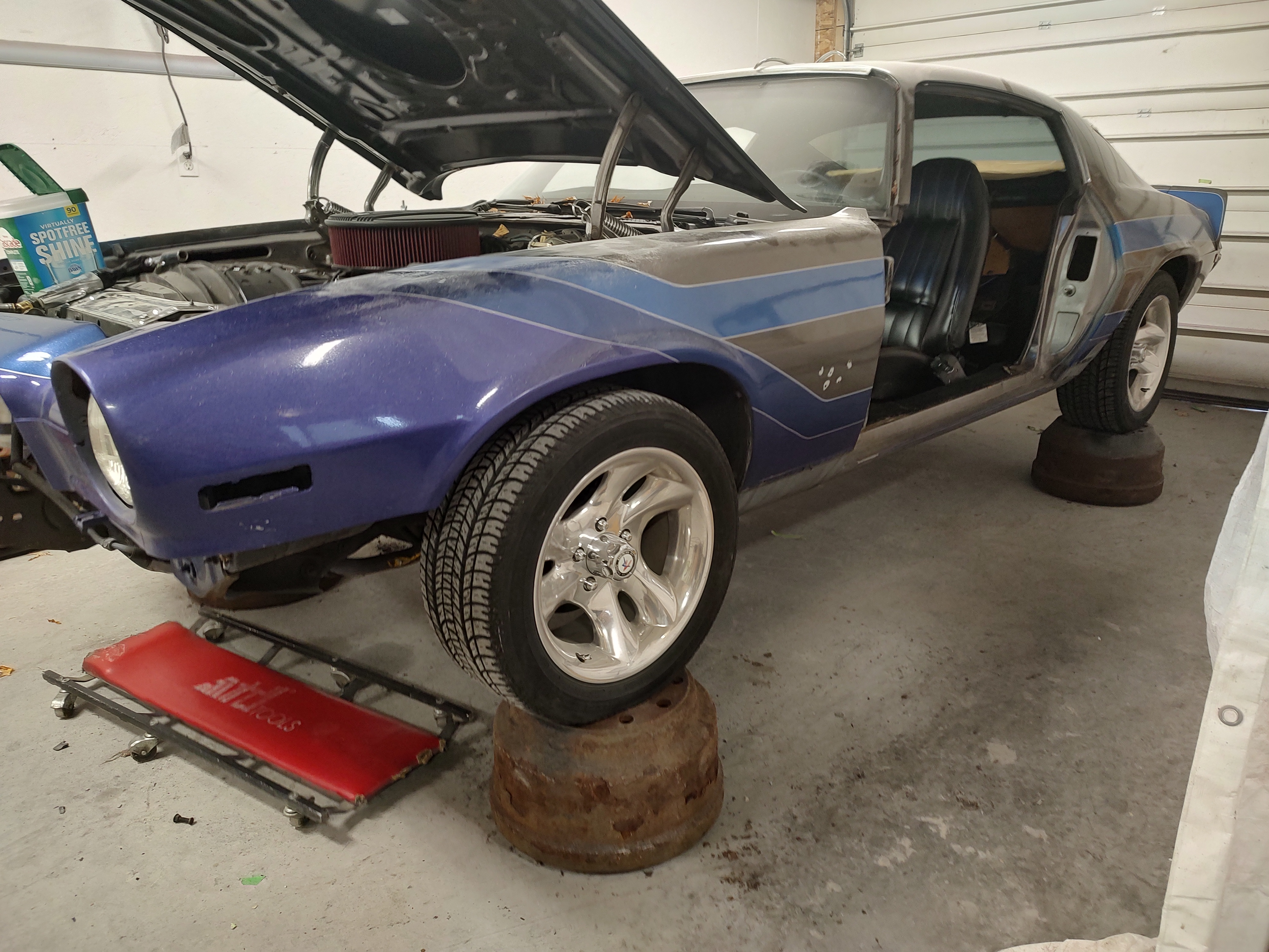 Stripped down in the shop