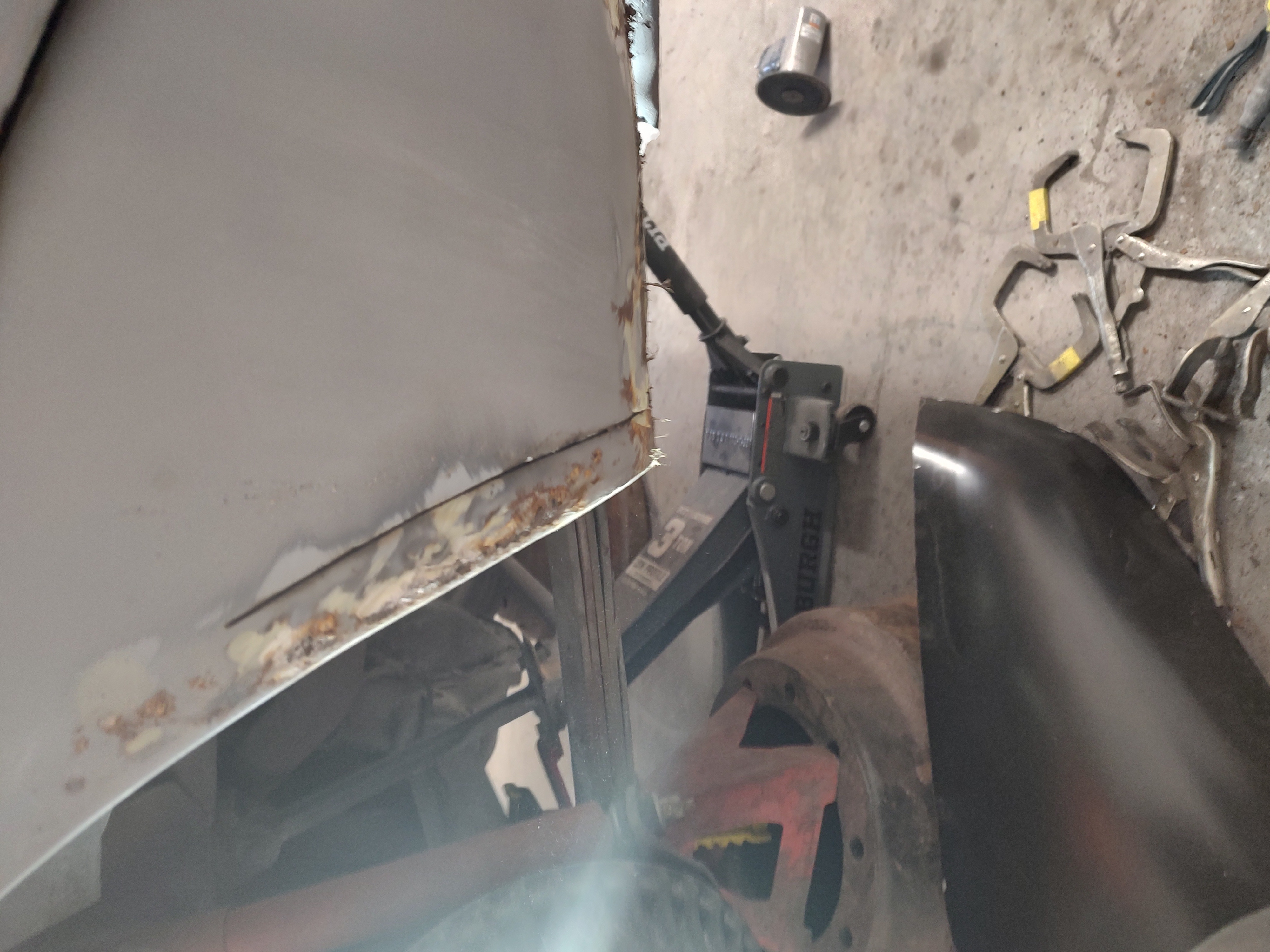 Rust repair underway